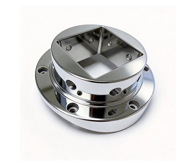 CNC precision machined aluminum alloy and stainless steel flange connectors