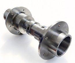 CNC post-machined stainless steel and aluminum alloy fluid piping assemblies