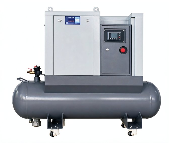 Permanent-magnet single-stage screw compressor