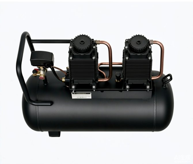 Silent oil-free air compressor