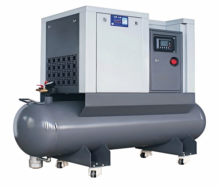 Permanent-magnet single-stage screw compressor