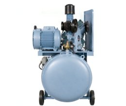 Belt-driven oil-free compressor