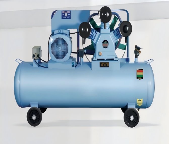 Belt-driven oil-free compressor