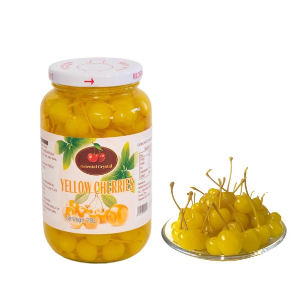 737g yellow maraschino cherry in heavy syrup