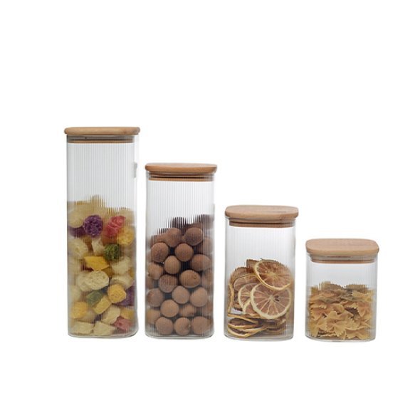 Tarro de almacenamiento de vidrio de borosilicato de alta calidad HB3336C con tapa hermética