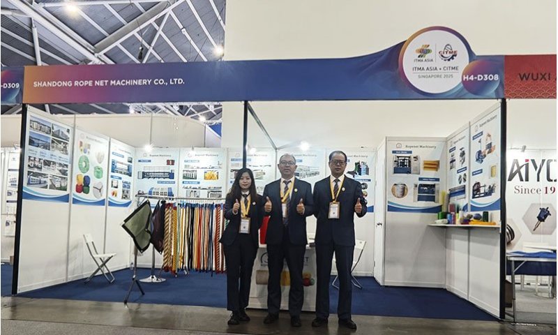 ROPENET machinery made its appearance at ITMA Asia in Singapore, shaping the future of the industry with its intelligent rope and net equipment