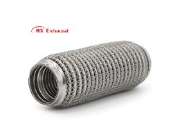 ss304 exhaust flexible pipe with outer wire mesh braided layer