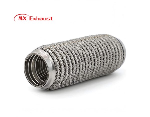 ss304 exhaust flexible pipe with outer wire mesh braided layer
