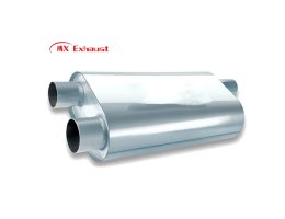 ss409 high flow muffler for automotive exhaust performance