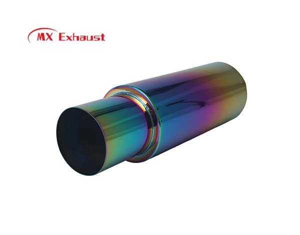 custom stainless steel exhaust muffler colored finish for automotive use