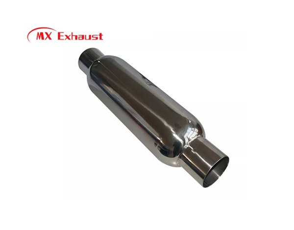 performance exhaust resonator stainless steel spiral louvered core