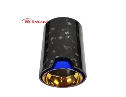 performance bmw exhaust tip stainless steel carbon fiber short design