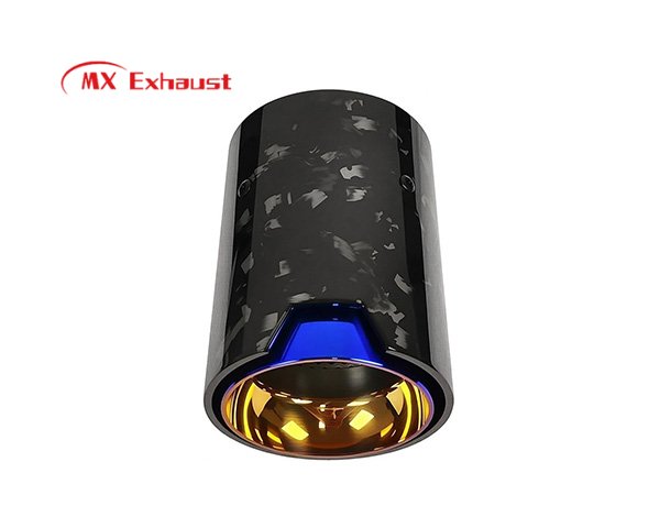 performance bmw exhaust tip stainless steel carbon fiber short design