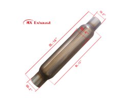 mirror polished stainless steel exhaust resonator glasspack design