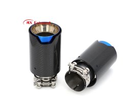 black carbon fiber exhaust tip for bmw long single outlet