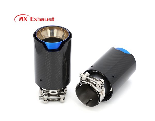 black carbon fiber exhaust tip for bmw long single outlet