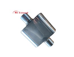 aftermarket mirror polished muffler deep sound chambered exhaust performance