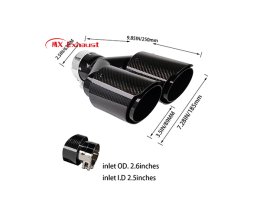 customizable carbon fiber exhaust tips