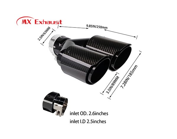 customizable carbon fiber exhaust tips