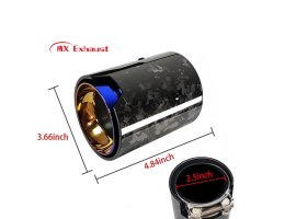 bmw exhaust tip burnt blue stainless steel carbon fiber detail