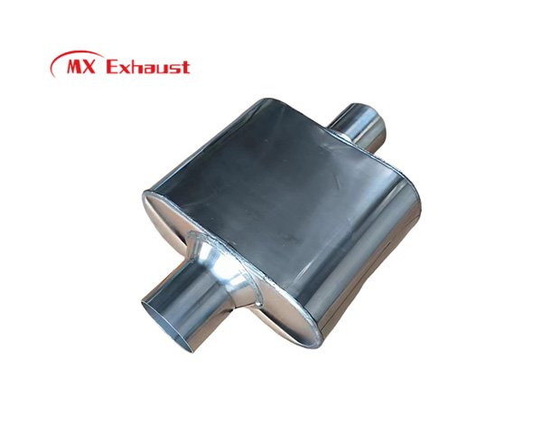 mirror polished stainless steel 409 muffler custom body size 4x9 chambered
