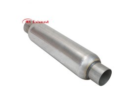 performance exhaust resonator glasspack spiral louvered core design