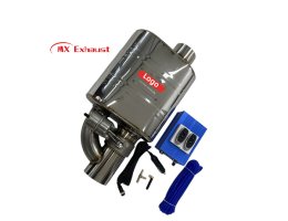 universal valve muffler 2.5 inch 3 inch inlet outlet detail
