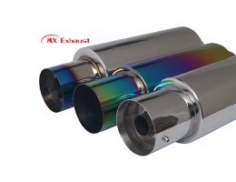 colored exhaust muffler stainless steel straight through design