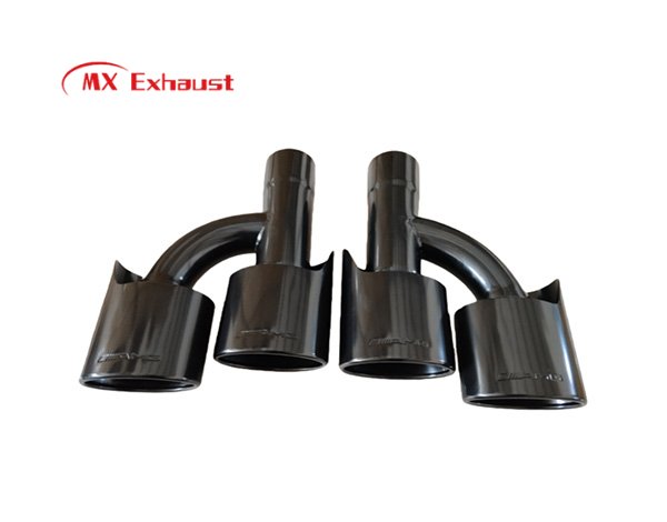 mirror polished dual exhaust tip shiny stainless steel tailpipe tip