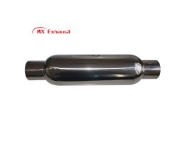 universal stainless steel resonator 2.5 inch inlet 3 inch outlet