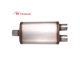 performance muffler single inlet dual outlet exhaust design