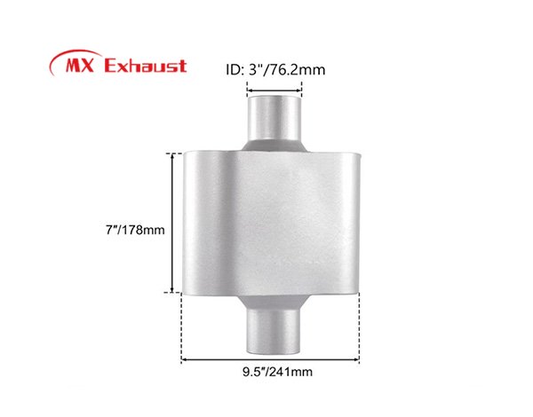 Aluminized Chamber Muffler for Universal Exhaust Systems