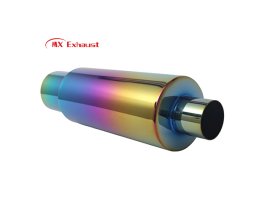 straight through exhaust muffler inlet 2.5 3 inch outlet 4 5 inch