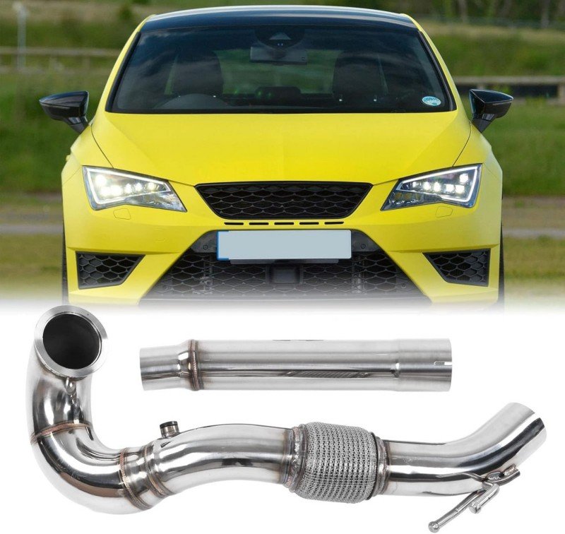 High flow stainless steel turbo exhaust downpipe