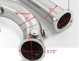 Stainless Steel Exhaust Downpipe for Lexus IS300
