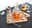 Various textured borosilicate glass cups
