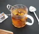 Spiral textured glass brewing cup set