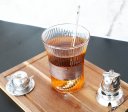 Various textured borosilicate glass cups