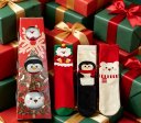 Three pairs Christmas cotton socks set