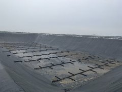 Large-scale HDPE biogas plant