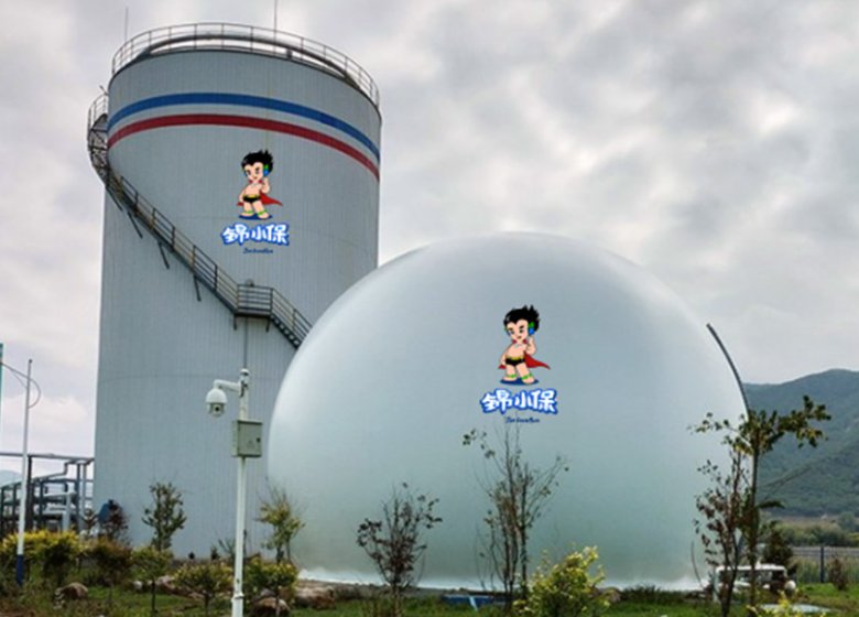 Double membrane gas holder