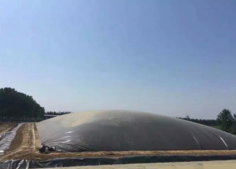 Covered HDPE anaerobic digester