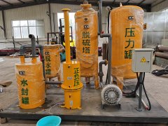 Compact skid-mounted desulfurization unit