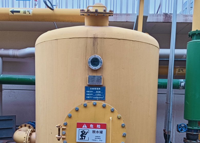 Biogas desulfurization tower