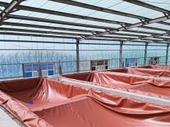Floating cover biogas tank