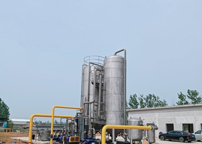 Industrial biogas purification system