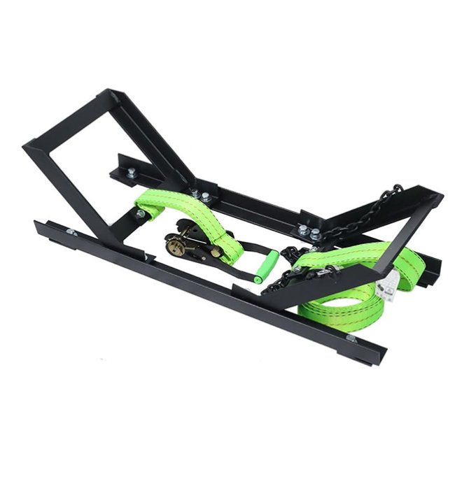 Semi-trailer spare tire rack