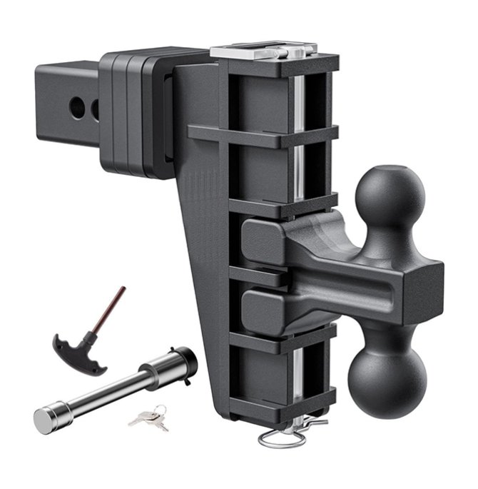 Adjustable trailer hitch