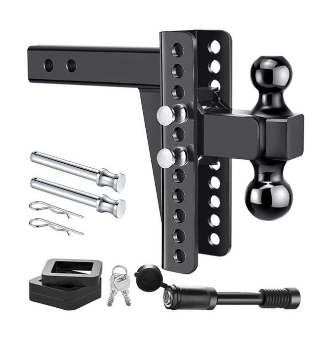 Adjustable trailer hitch