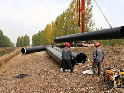 Phase du projet d'approvisionnement en eau de l'autoroute est-ouest de Jiaozhou